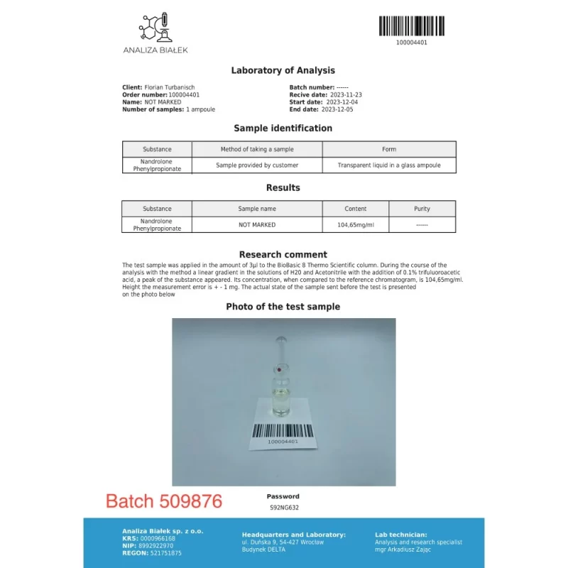 Nanphenylos 100 mg/ml (Nandrolone Phenylpropionate) 10ml vial - Image 2