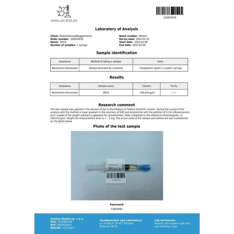 Nandecos 200 mg/ml (Nandrolone Decanoate) 10ml vial - Image 2