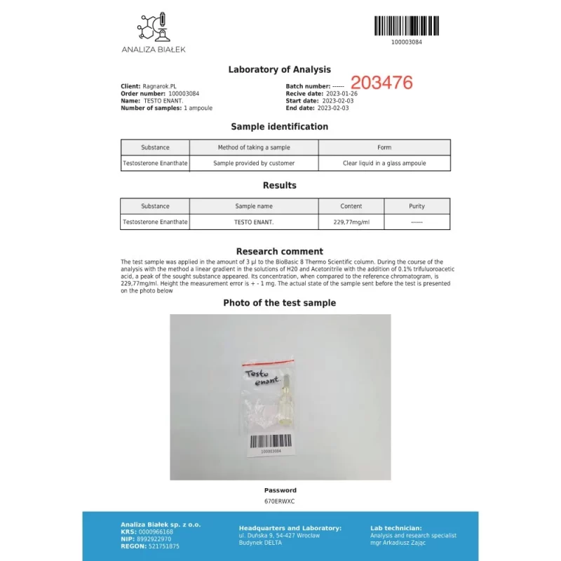 Testos 250 mg/ml (Testosterone Enanthate) - Image 6