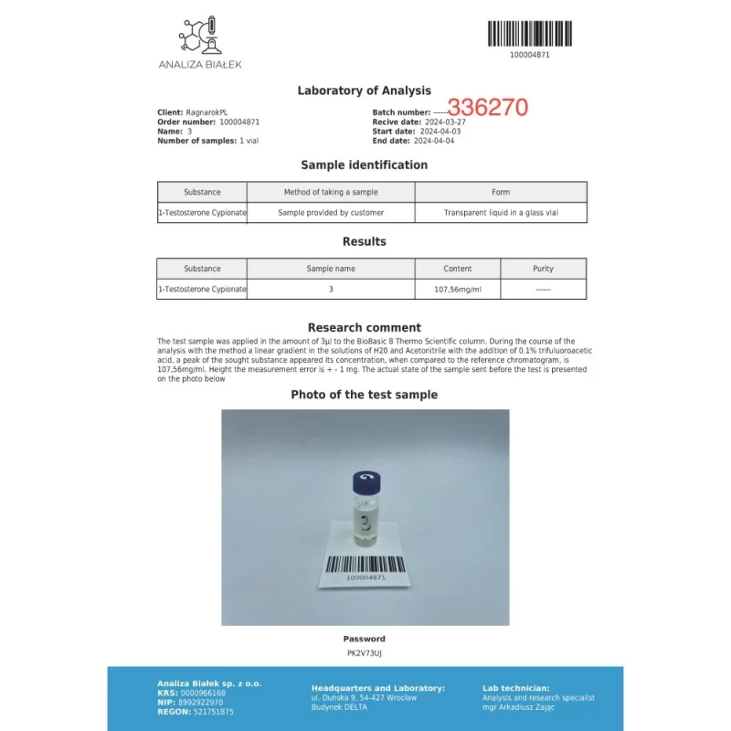 Dihydroboldos 100 mg/ml (Dihydroboldenone Cypionate) 10ml vial - Image 2