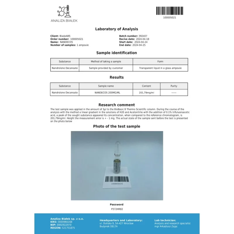 Nandecos 200 mg/ml (Nandrolone Decanoate) 10ml vial - Image 3