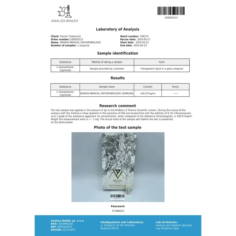 Dihydroboldos 100 mg/ml (Dihydroboldenone Cypionate) 10ml vial - Image 4