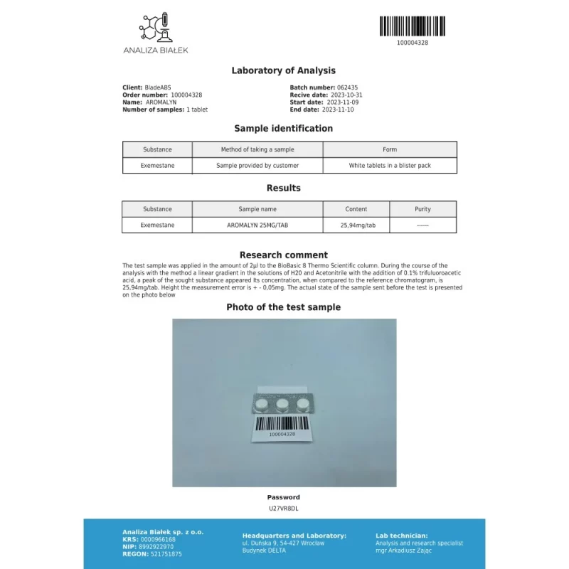 Aromalyn 25 mg (Exemestane) - Image 3