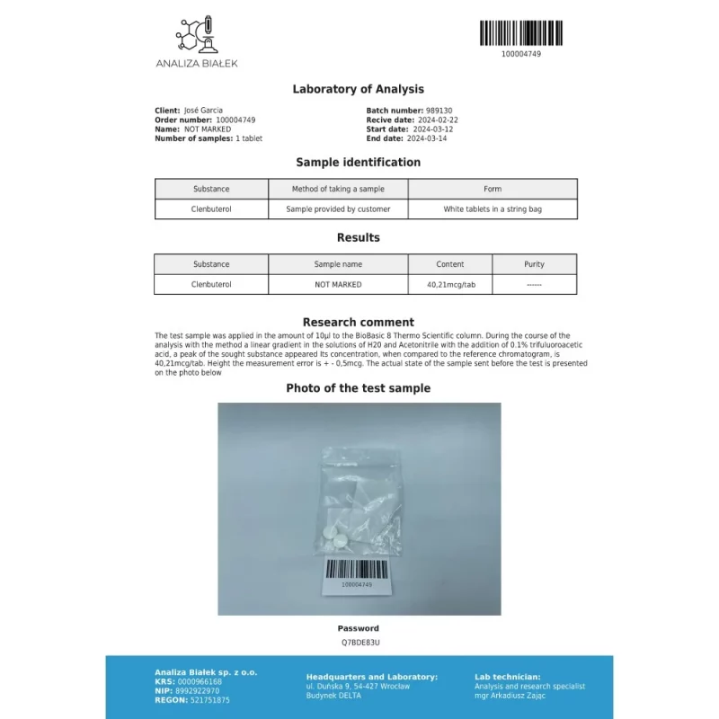 Clenbutos 40 mcg (Clenbuterol) - Image 4