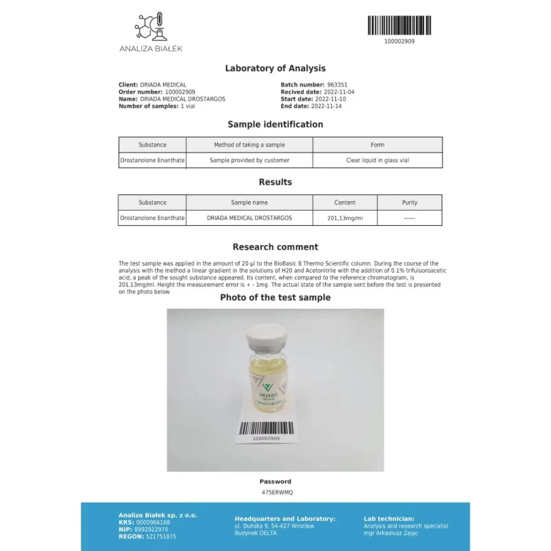Drostargos 200 mg/ml (Drostanolone Enanthate) - Image 2