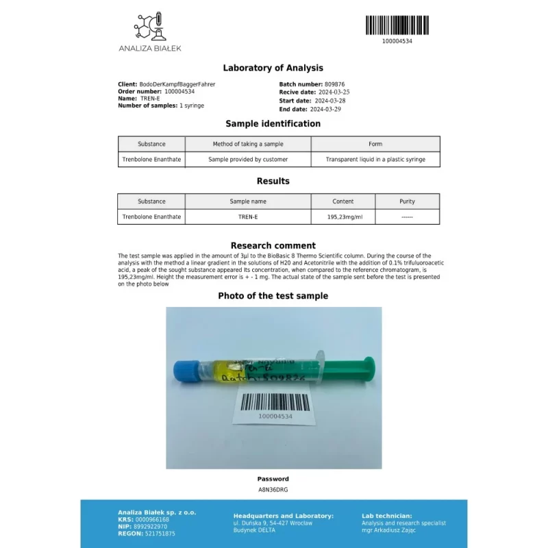 Trenentos 200 mg/ml (Trenbolone Enanthate) 10ml vial - Image 4