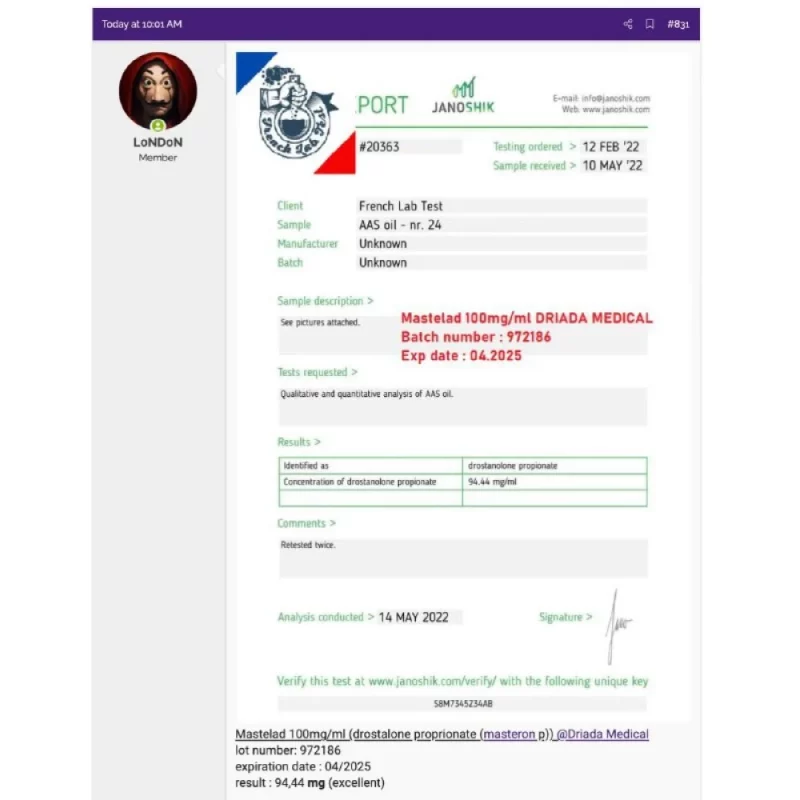 Mastelad 100 mg/ml (Drostanolone Propionate) 10ml vial - Image 5