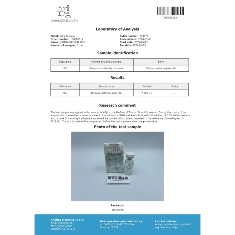 HCG 5000iu (Human chorionic gonadotropin) - Image 2