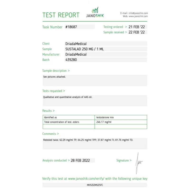 Sustalad 250 mg/ml (Sustanon) 10ml Vial - Image 2