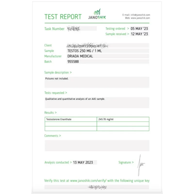 Testos 250 mg/ml (Testosterone Enanthate) - Image 7