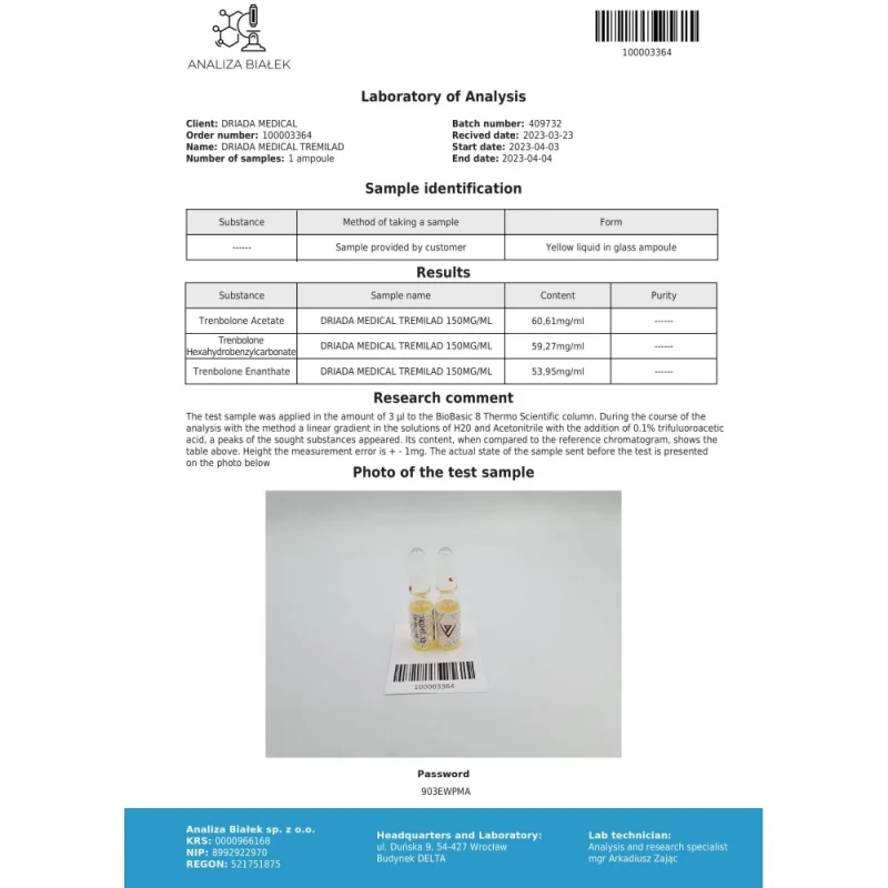 Tremilad 150 mg/ml (Trenbolone Mix) - Image 4